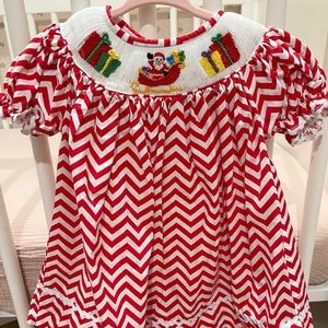 Christmas Smocked Dress
